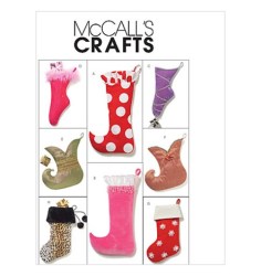 4993 FUN & FUNKY 8 LINED XMAS STOCKINGS ELFISH PATTERN